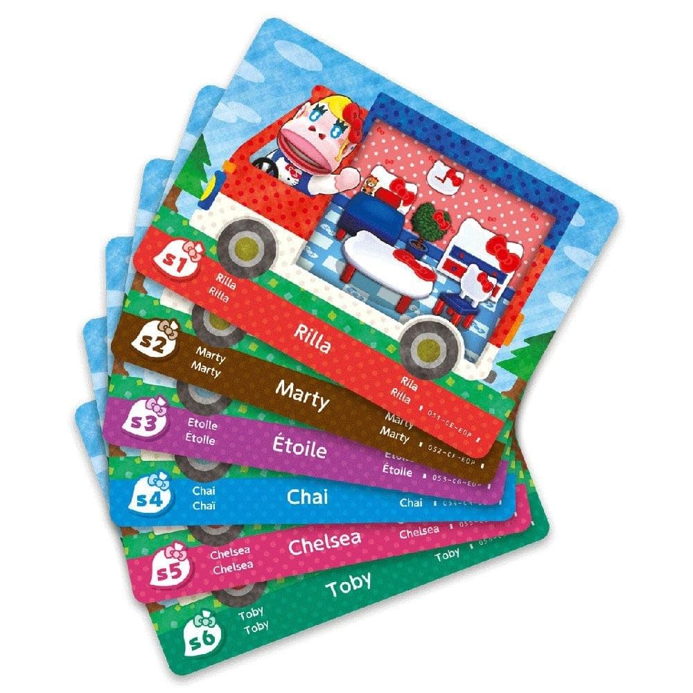 Nintendo - Pack 6 Cartes Amiibo Animal Crossing, Hello Kitty Nintendo - Pack 6 Cartes Amiibo Animal Crossing, Hello Kitty